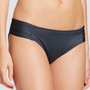 NWT Mossimo Side-ruched Slate Bikini Bottoms | S
